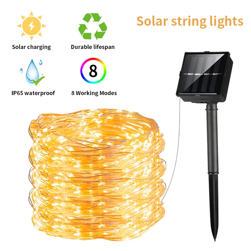 200 LED lights solar christmas lights outdoor waterproof outdoor