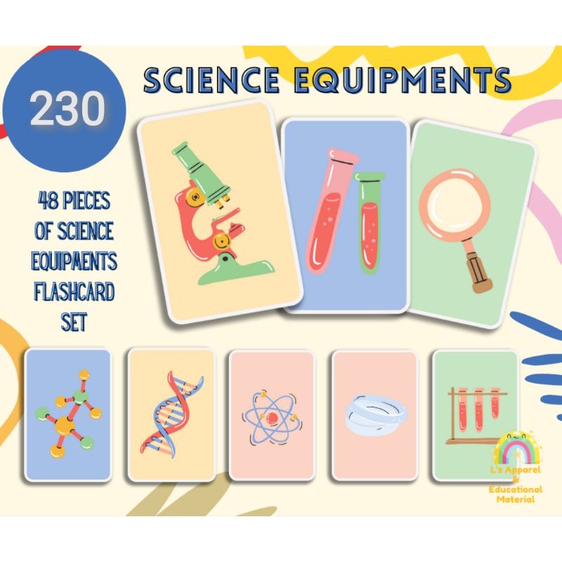 SCIENCE EQUIPMENT FLASHCARDS Shopee Philippines