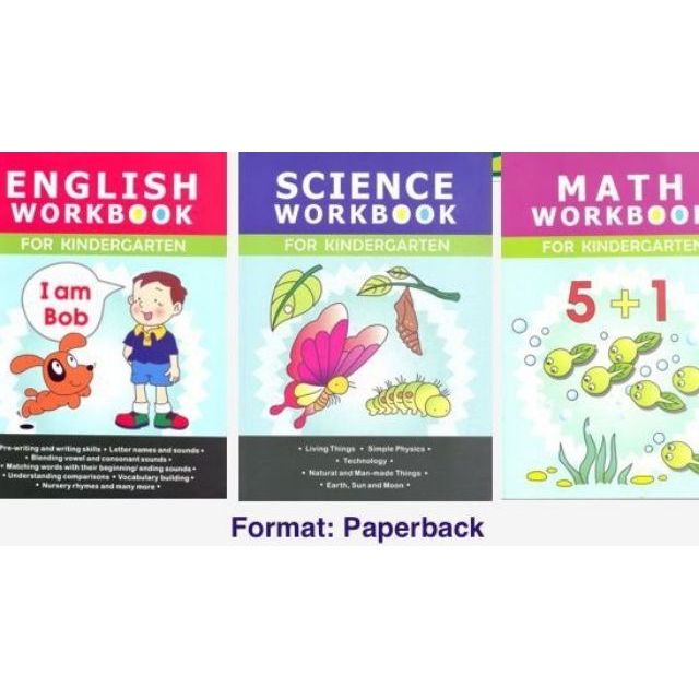 Workbook for KinderGarten / Math/English/Science Shopee Philippines