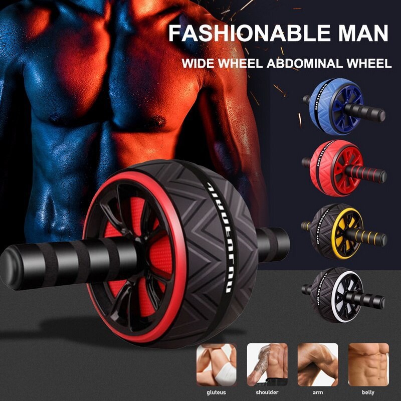 ABS Abdominal Roller Exercise Wheel Fitness Equipment Mute Roller For
