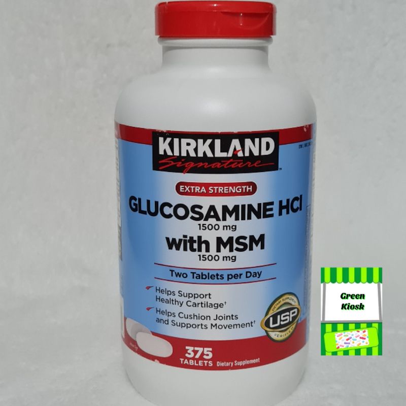 Kirkland Glucosamine 1500 mg MSM 1500 mg 375 tablets Shopee Philippines