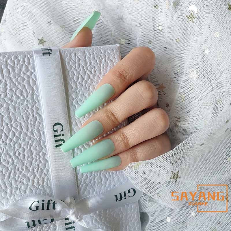 Coffin Mint Green Nails atelieryuwa.ciao.jp