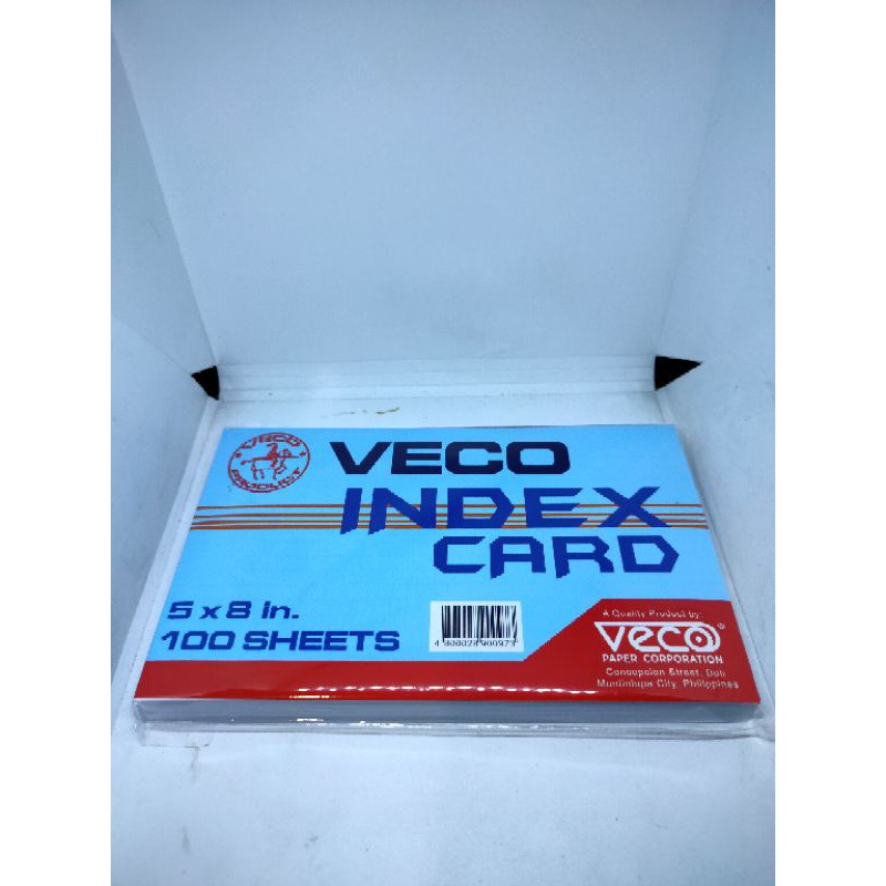 Veco Index Card ( 100 sheets per pack ) Shopee Philippines