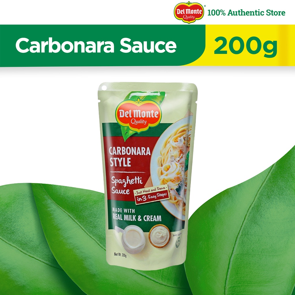 DEL MONTE Carbonara Style Spaghetti Sauce the No. 1 Spaghetti Sauce in