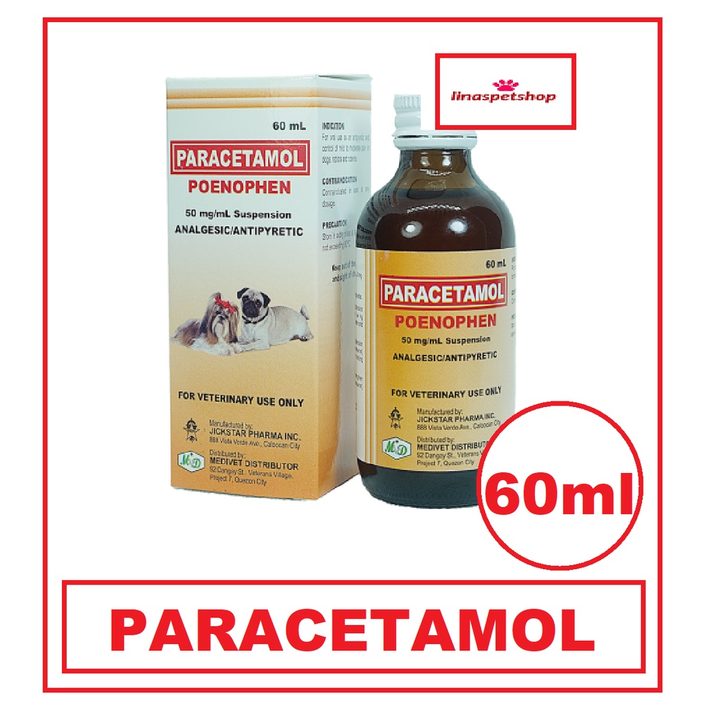 PARACETAMOL (POENOPHEN) SYRUP FOR DOGS 60ml Shopee Philippines