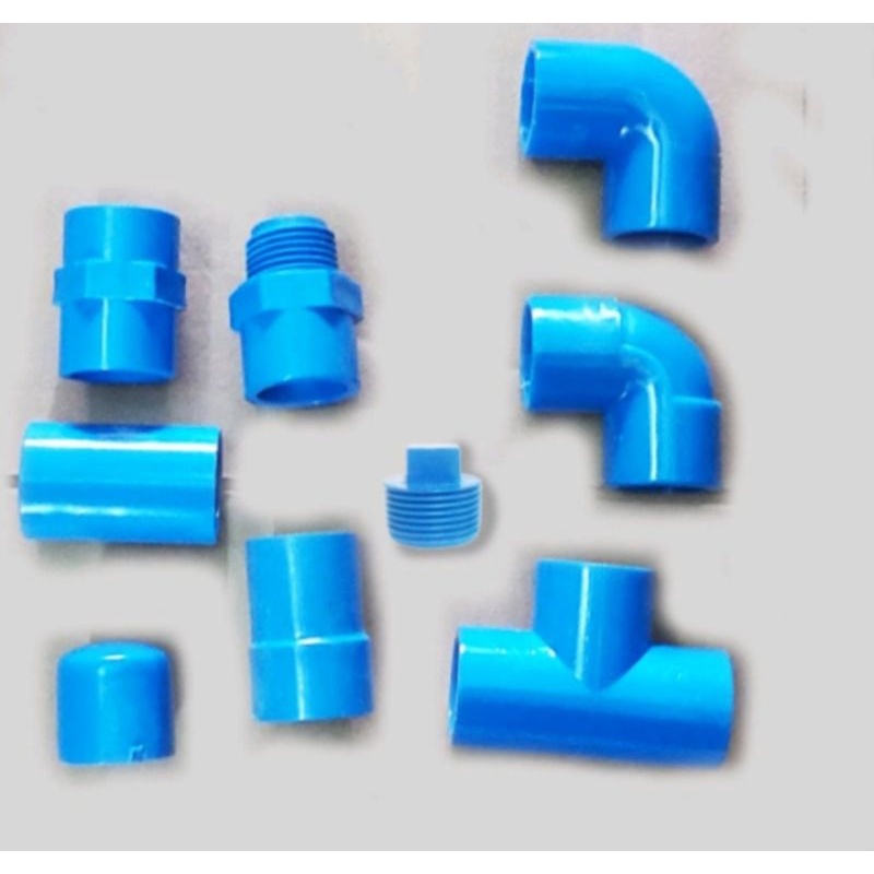 PVC Blue Pipe Fittings 1/2" ,3/4" ,1" (PER PIECE) high quality Shopee
