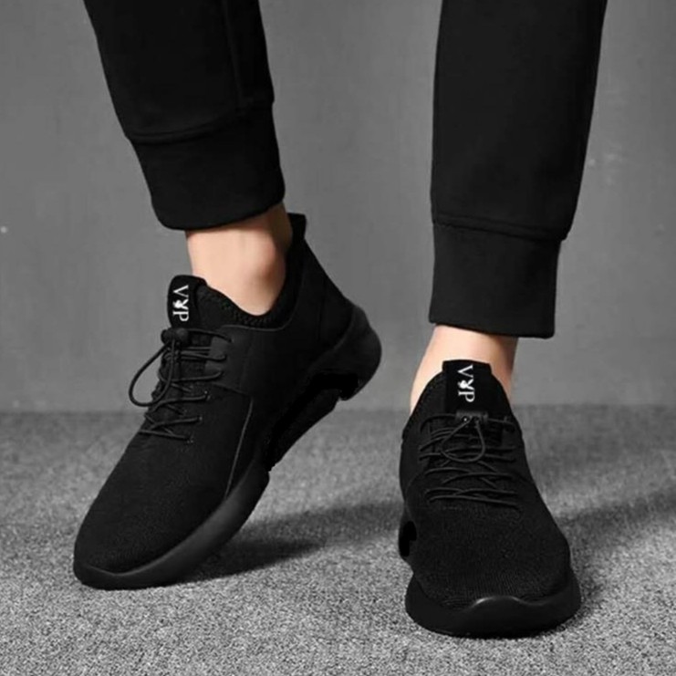 Men Fashion All Black Sneaker Shoes Shopee Philippines
