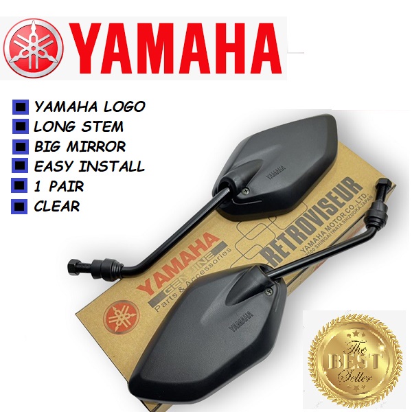 YAMAHA MIO GEAR BIG SIDE Mirror Motorcycle stock DAHON type (black