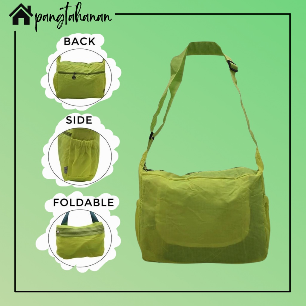 Pangtahanan Foldable Nylon Travel Sling Crossbody Bag Shoulder Bag