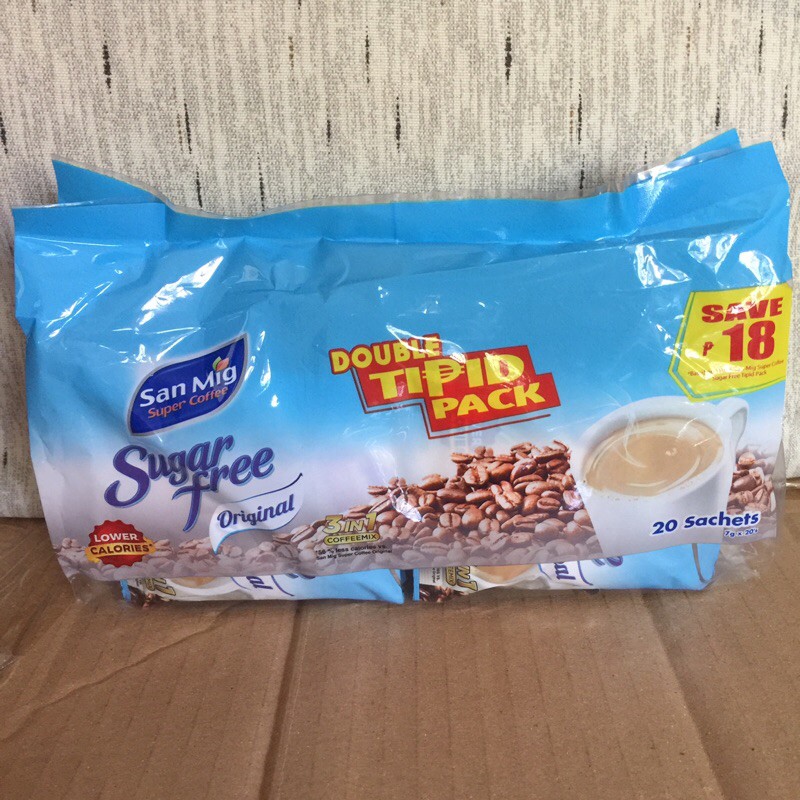 San Mig Coffee Original 3in1 Sugar Free 7g x 20 sachets Shopee