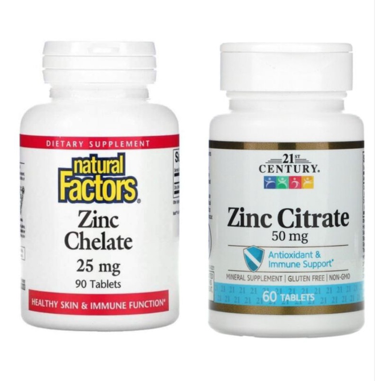 Natural factor Zinc Chelate, 25 mg,90 Tablets/ 21st Century Zinc