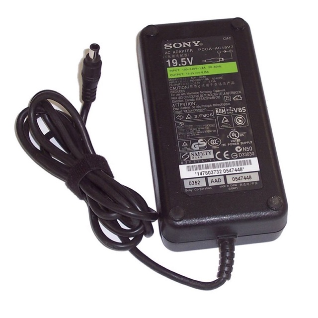 Sony Vaio Laptop Charger 19.5V, 6.15A, DC Size 6.5*4.4mm Shopee