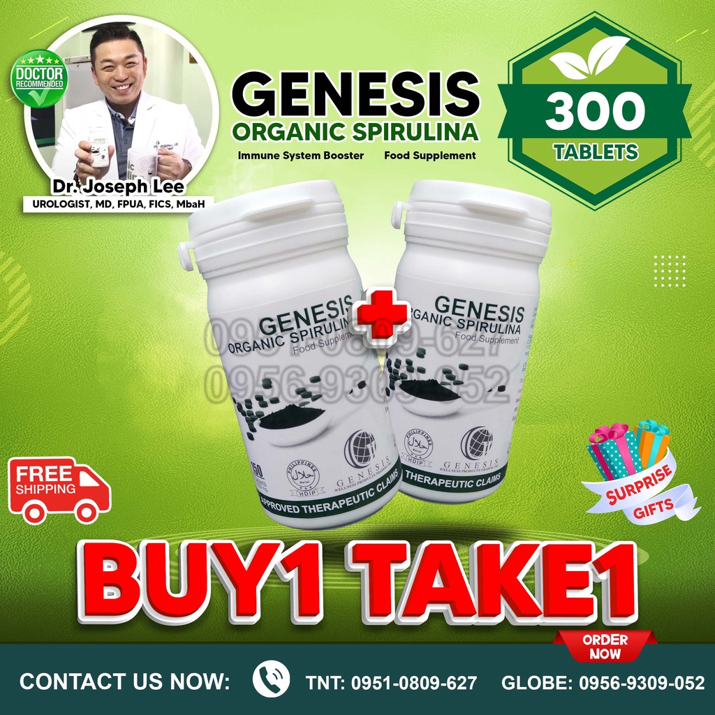 (300 tablets) GENESIS Organic Spirulina by Doctor Joseph