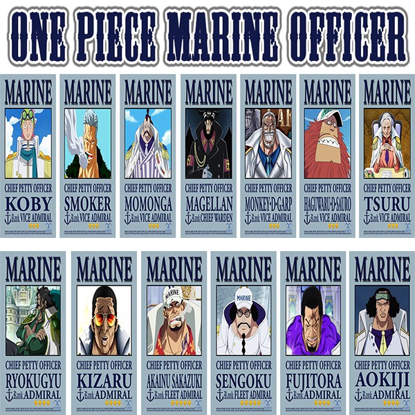 ONE PIECE MARINE OFFICER POSTER CUSTOMIZE Shopee Philippines