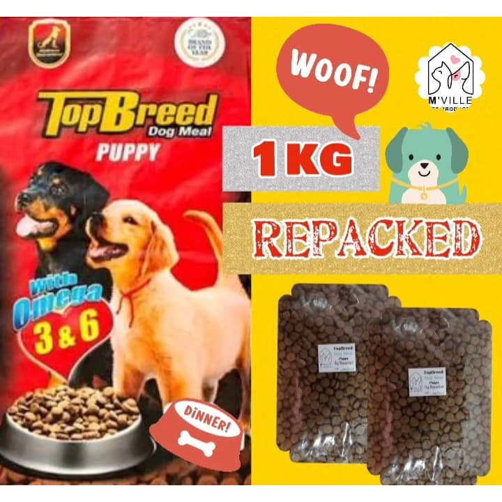 TopBreed Dog Meal Puppy Dry Dog Food Repacked 1KG (MVille) Shopee