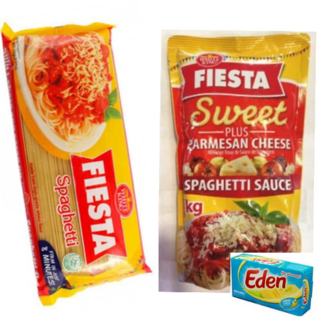 Fiesta Spaghetti Pasta and Spaghetti Sauce 800g1kg each with Eden