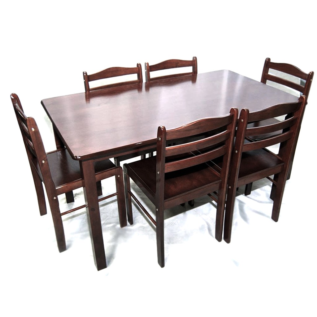 6 seater dining set with bench in light walnut finish. Super Glossy 6 Seater Wooden Starter Dining Set M M Only Own Shipping Please Send Message Shopee Philippines
