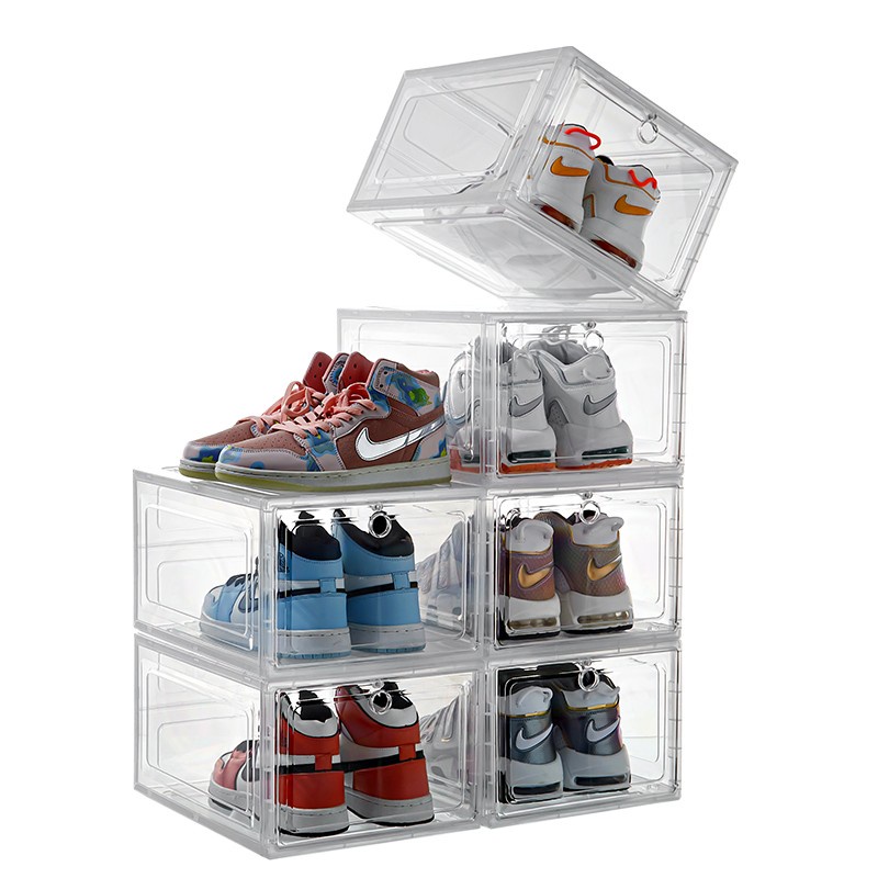 Premium High Quality Clear Stackable Shoe box Shoe Storage