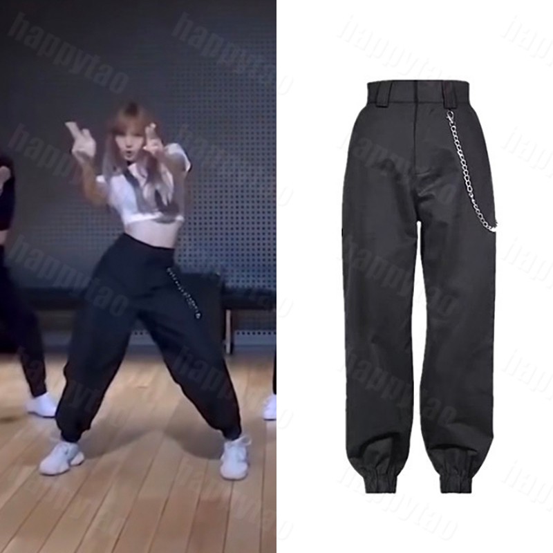 Rose Blackpink Cargo Pants