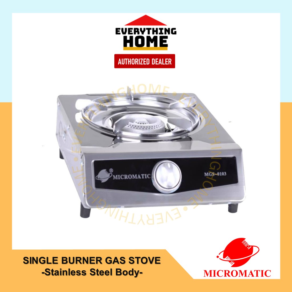 Micromatic Stainless Steel Gas Stove Single Burner Stainless / MGS0103
