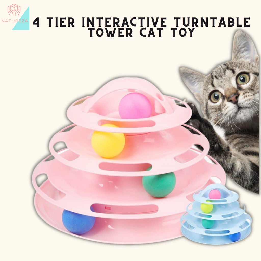 4 Tier Interactive Turntable Tower Cat Toy Shopee Philippines
