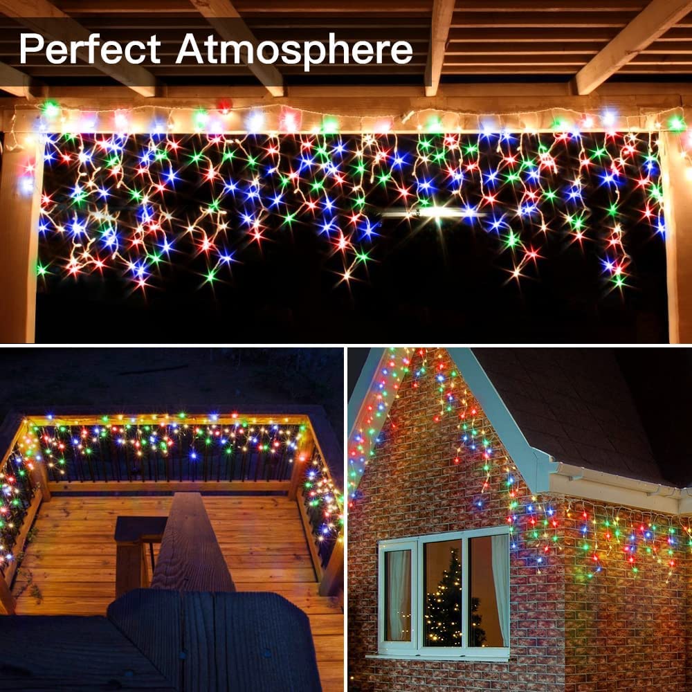 LED Waterproof Christmas Lights Curtain With Connector flashSK20 96L