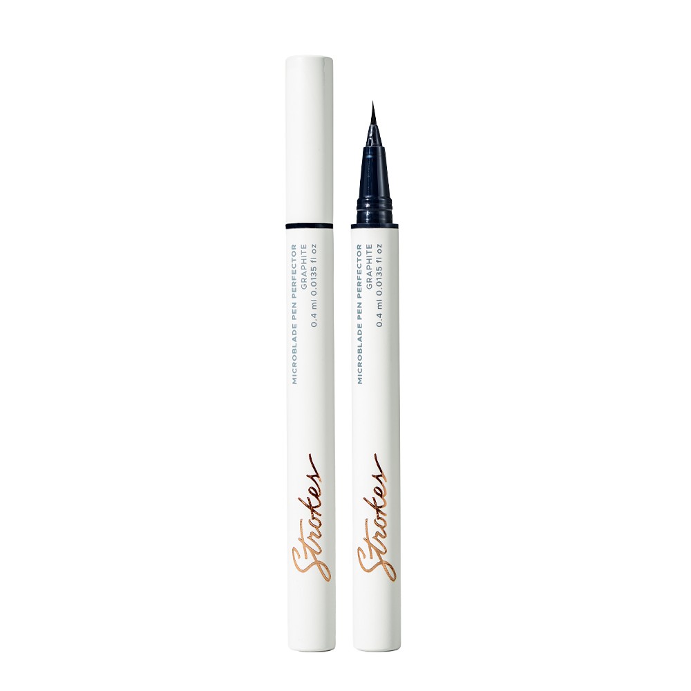 Strokes Microblade Pen Perfector in Graphite Ultrafine Brow Detailing Pen Microblading Effect