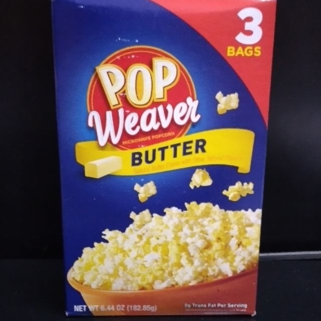Pop Weaver Microwave Butter Kettle Popcorn 3bags Shopee Philippines