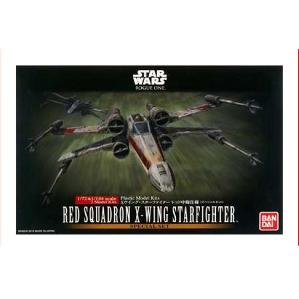 Bandai Star Wars 1/72 & 1/144 Scale 2 Model KitsRed Squadron XWing