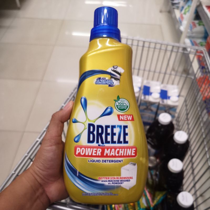 Breeze Power Machine Liquid Detergent Stain Action Bula Bottle 1L