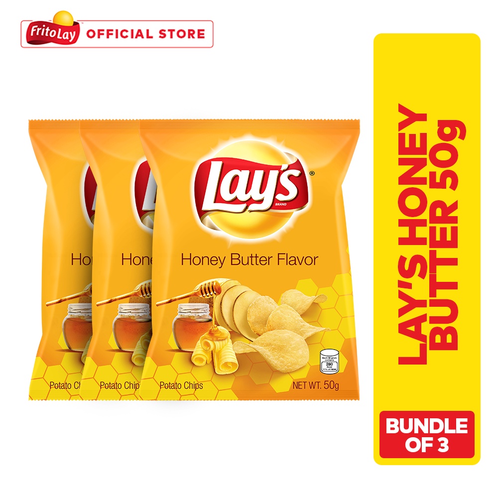 Lay's Honey Butter Potato Chips 50g (Bundle of 3) Shopee Philippines