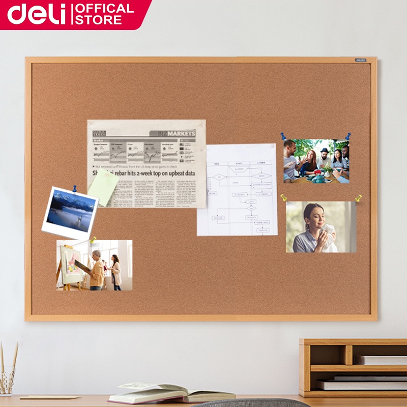 Deli Stationery Corkboard Wooden Office Cork Board Decoration Planning