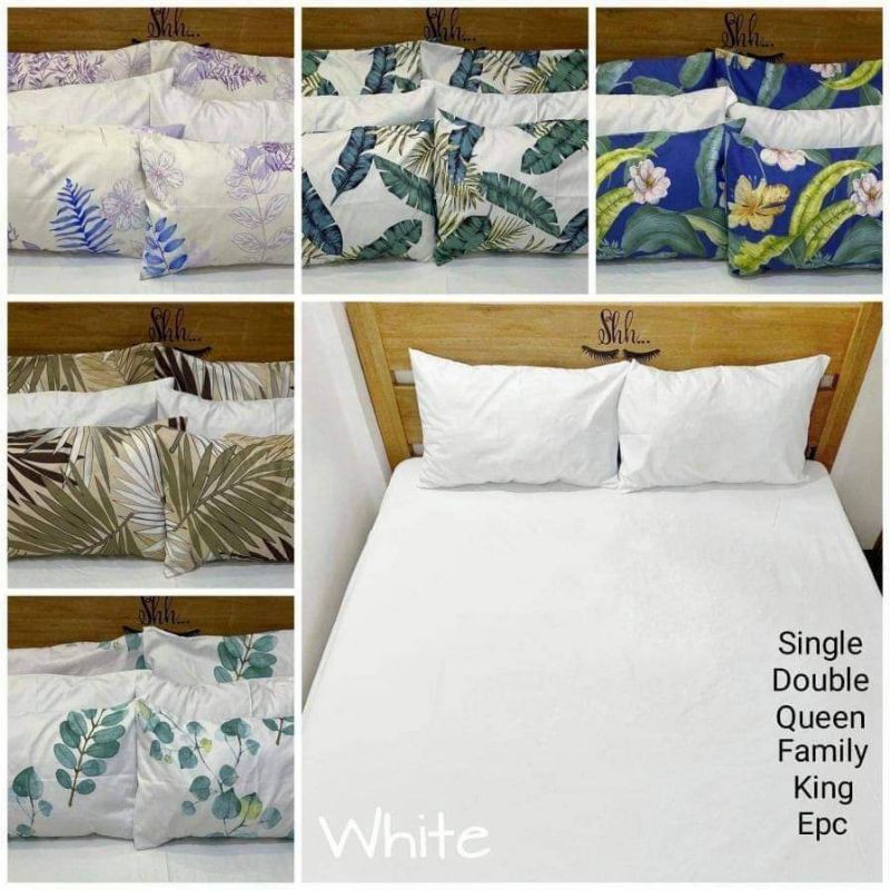 plain white canadian bedsheet double size Shopee Philippines