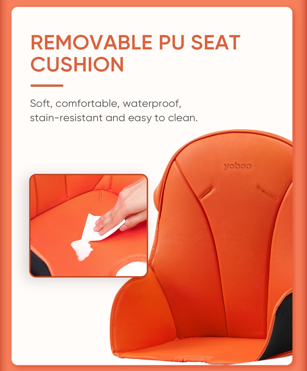 Yoboo Foldable Multifunctional Baby High Chair Clean Easily Adjustable Height Shopee Philippines