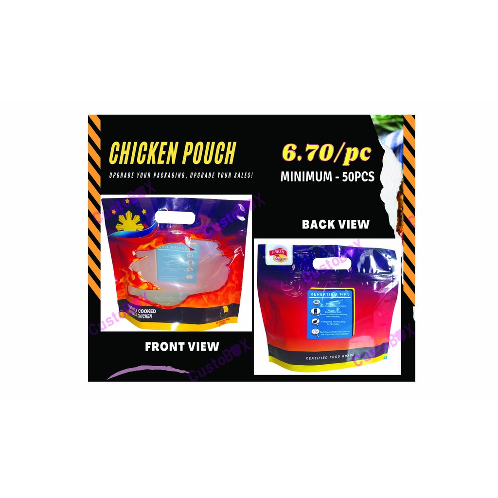 Chicken Pouch with zip lock 90microns 30x21.5cm Shopee Philippines
