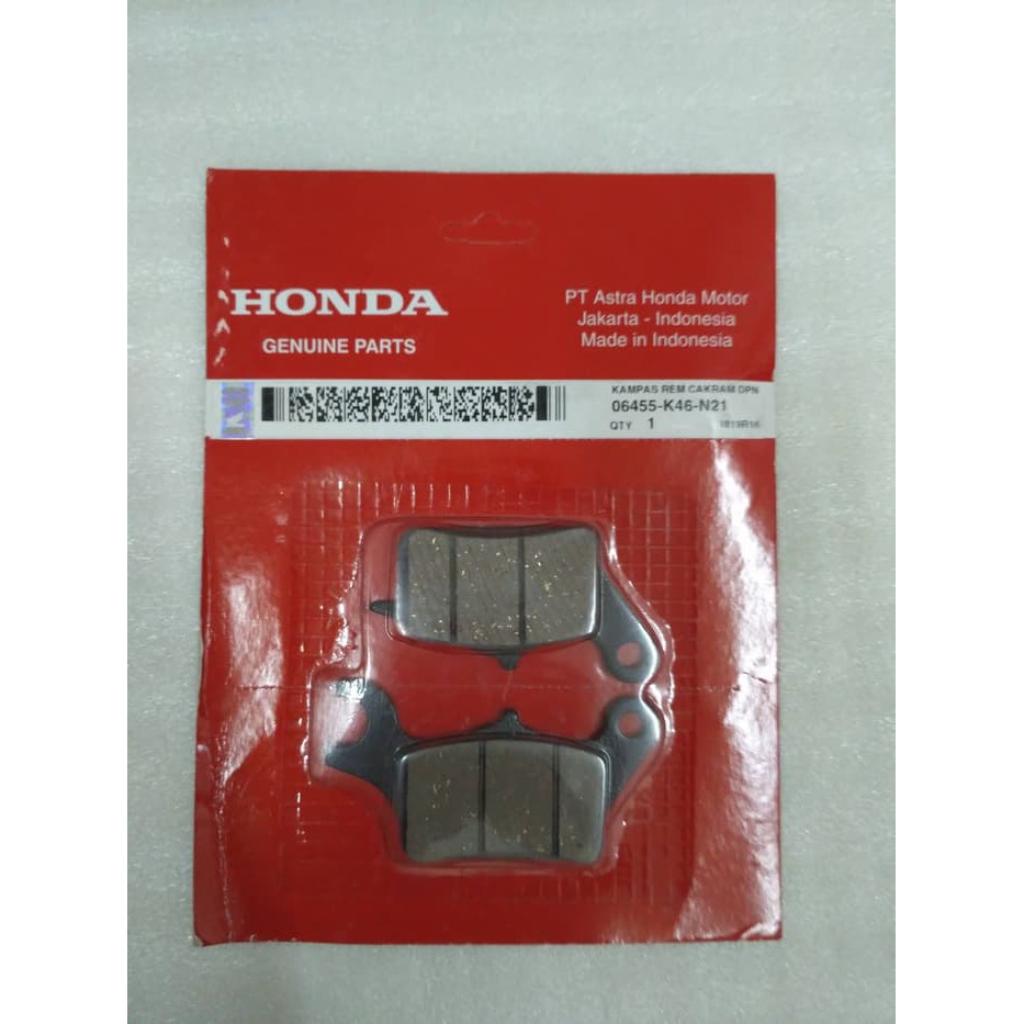 Rider Lounge GENUINE HONDA BRAKE PAD SET (front) for Honda BEAT V2 [ 06455K46N21 ] Shopee