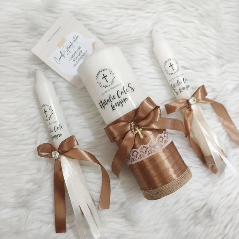Baptismal / Christening candle set Shopee Philippines