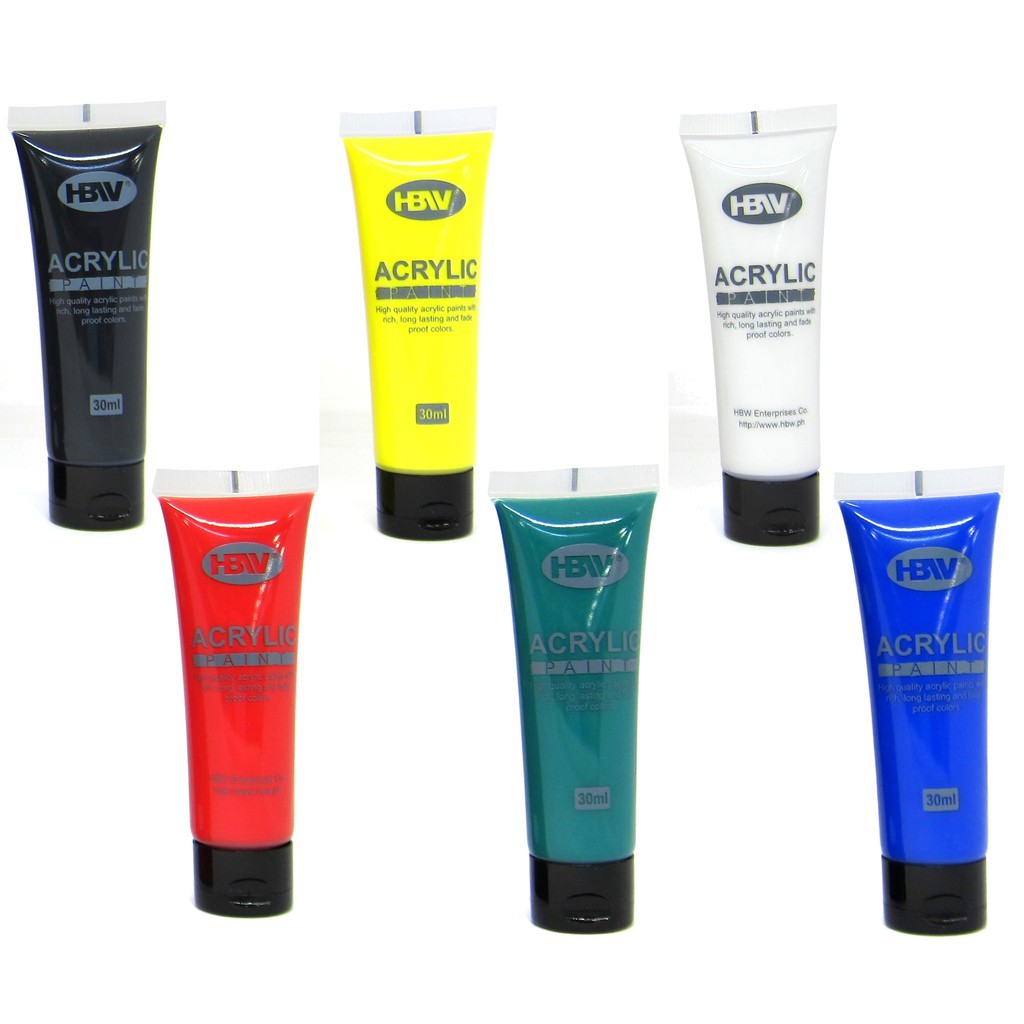 HBW Acrylic Paint Tube (6 tube in one order) Shopee Philippines