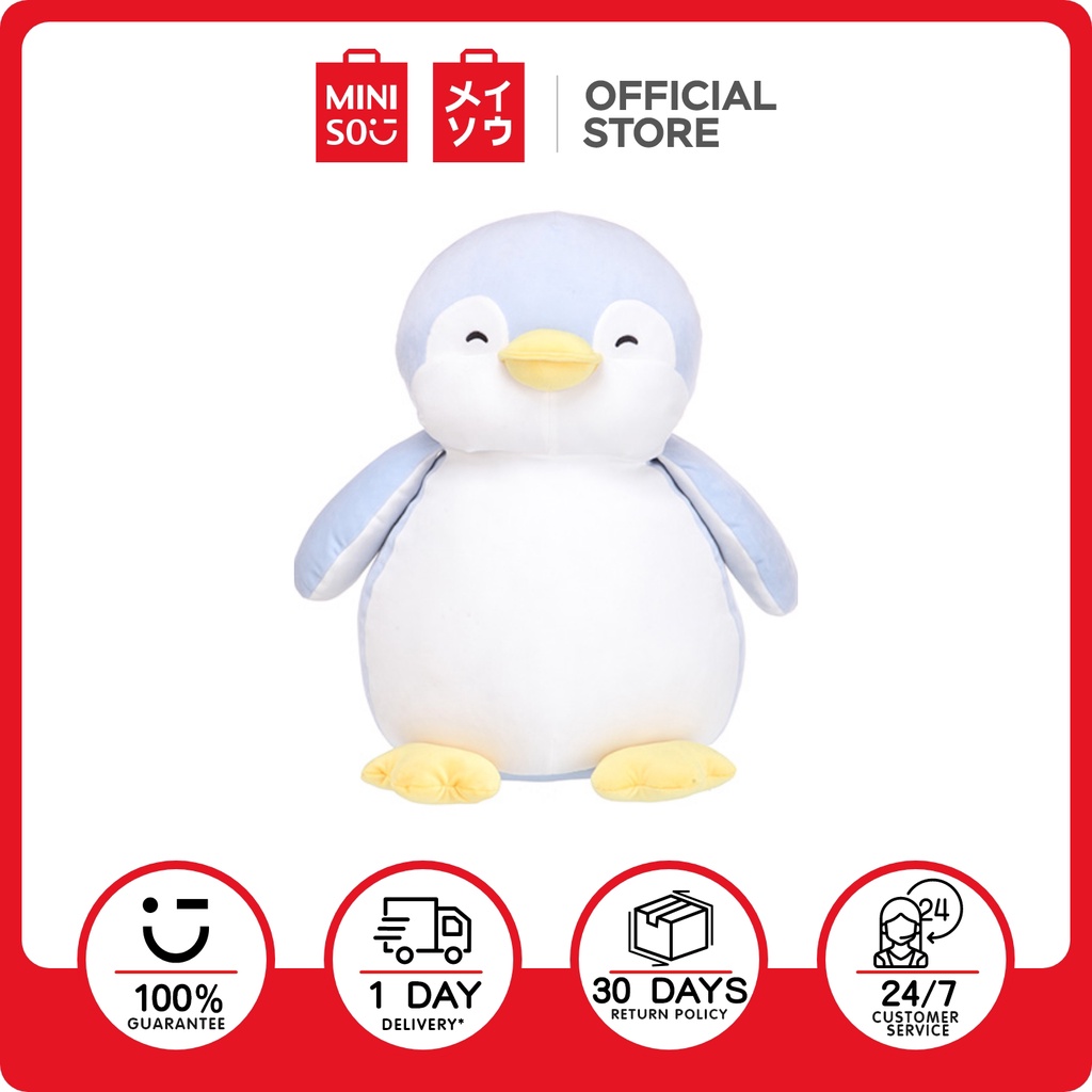 Miniso Large Penguin Plush Stuffed Toy Blue Shopee Philippines