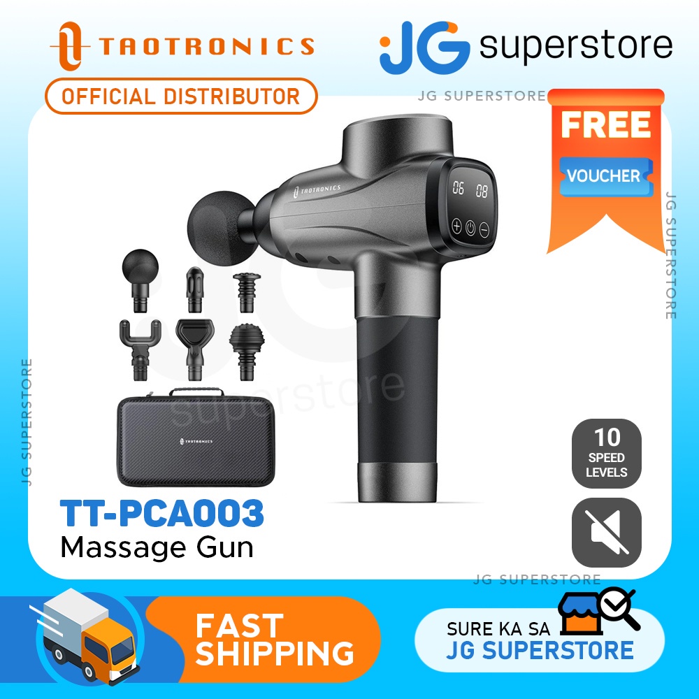 TaoTronics Portable Muscle Therapy Massage Gun with 10Adjustable Speed