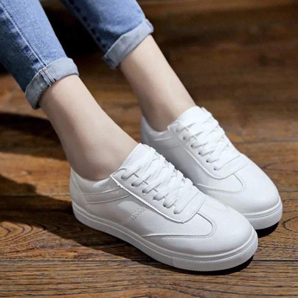 All White Sneaker Shoes for Women Shopee Philippines