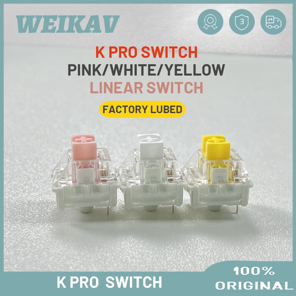 WEIKAV 10Pcs K PRO Switch Linear Switch Hot Swap 3pin Switch for RK87