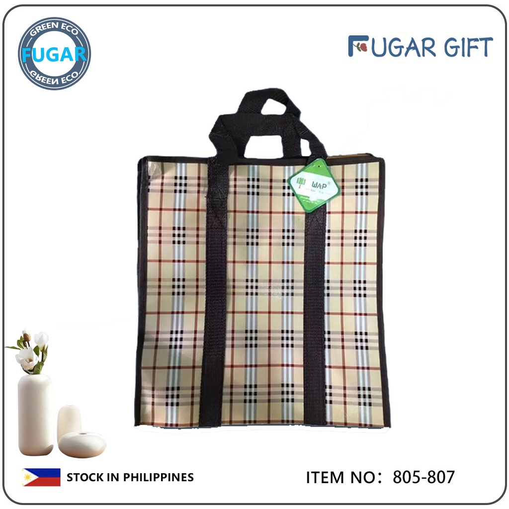 Sako Bag Rubberize Zipper Bag Eco Bag NonWoven Moving Bag Travelling Shopping Bag Makapal 805