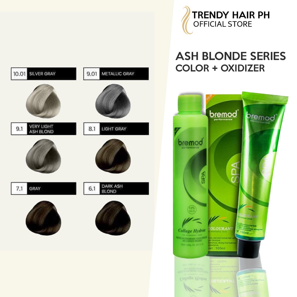 Original Bremod Hair Color ASH BLOND SERIES with Oxidizer Shopee