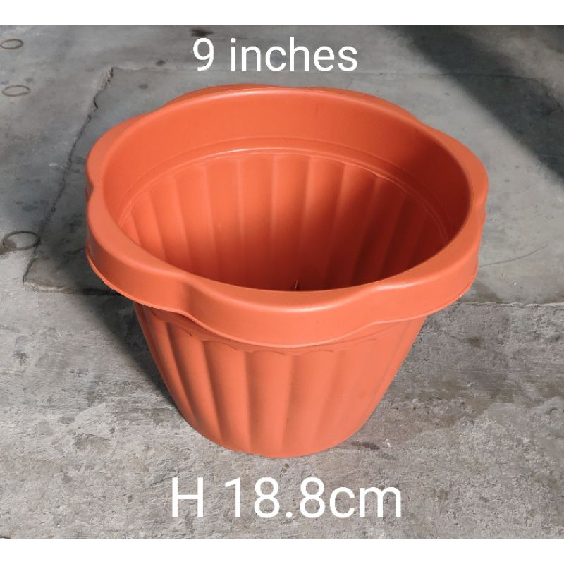 9 inches Orange Flower pot (12pcs) | Shopee Philippines