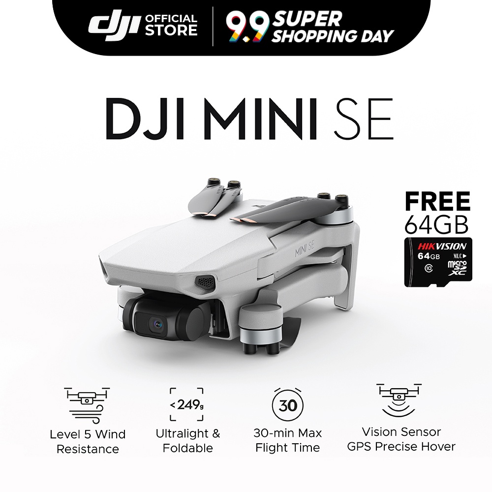 DJI Mini SE Drone + FREE 64GB SD CARD 4km HD Video Transmission