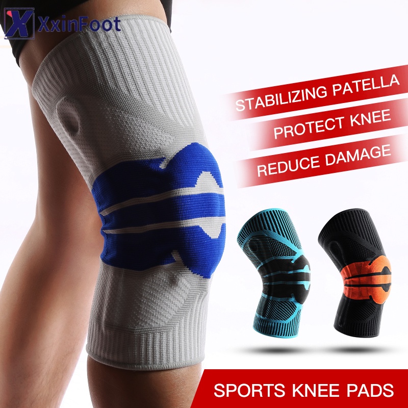 1Pcs Sports Knee Support Pad High Compression Silicone Gel Pad Knee