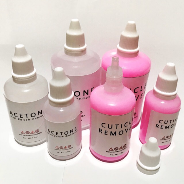 REFILL Acetone / Cuticle Remover Squeezable Bottle Dropper Shopee