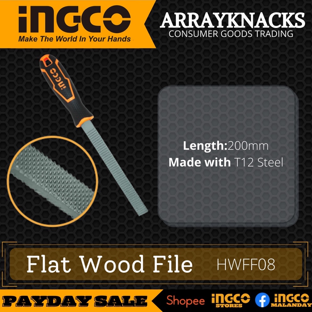 INGCO Flat Wood File Shopee Philippines