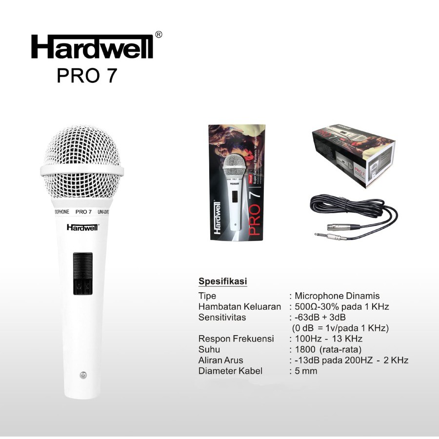 Pro 7 Hardwell Mic Cable / Hardwell PRO 8 Best Quality Microphone Cable
